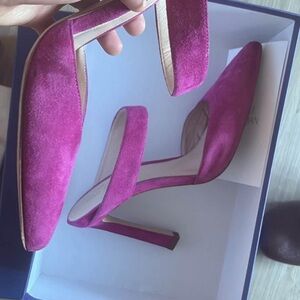 Stuart Weitzman Fuchsia Suede Heels